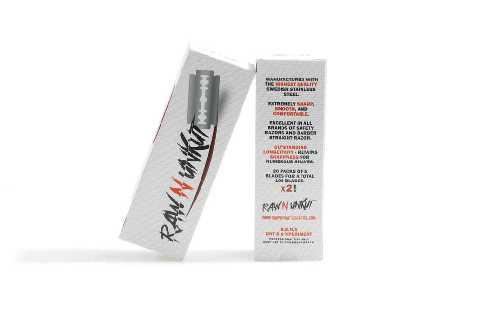 RAW N UNKUT Double Edge Stainless Steel Razor Blades