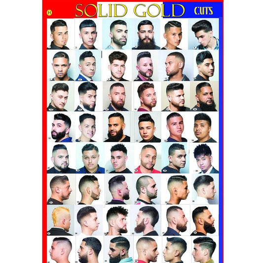 SOLID GOLD  Cuts Barber Poster Vol 9 - Style H