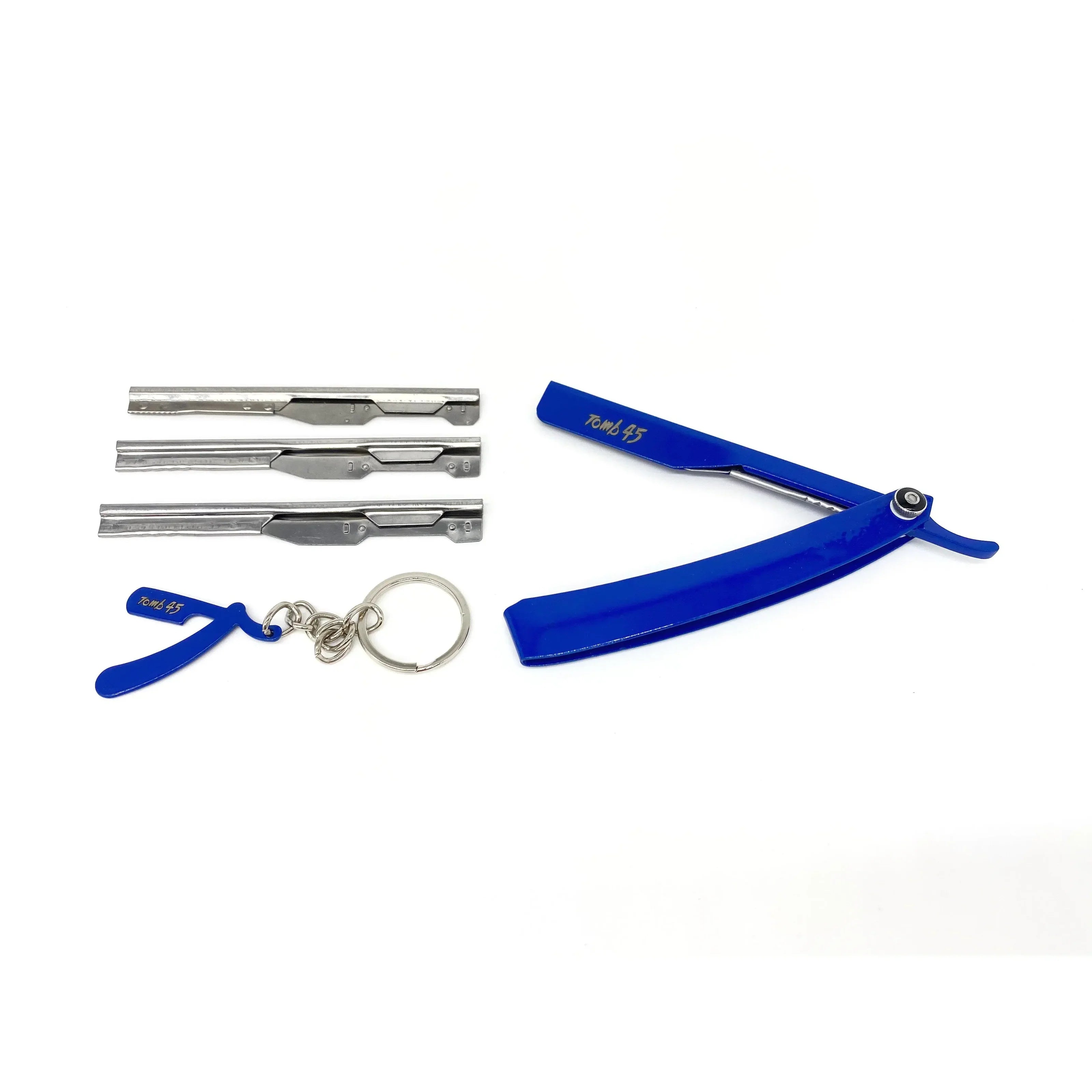Tomb45® Triple Cartridge Razor Holder (Blue)