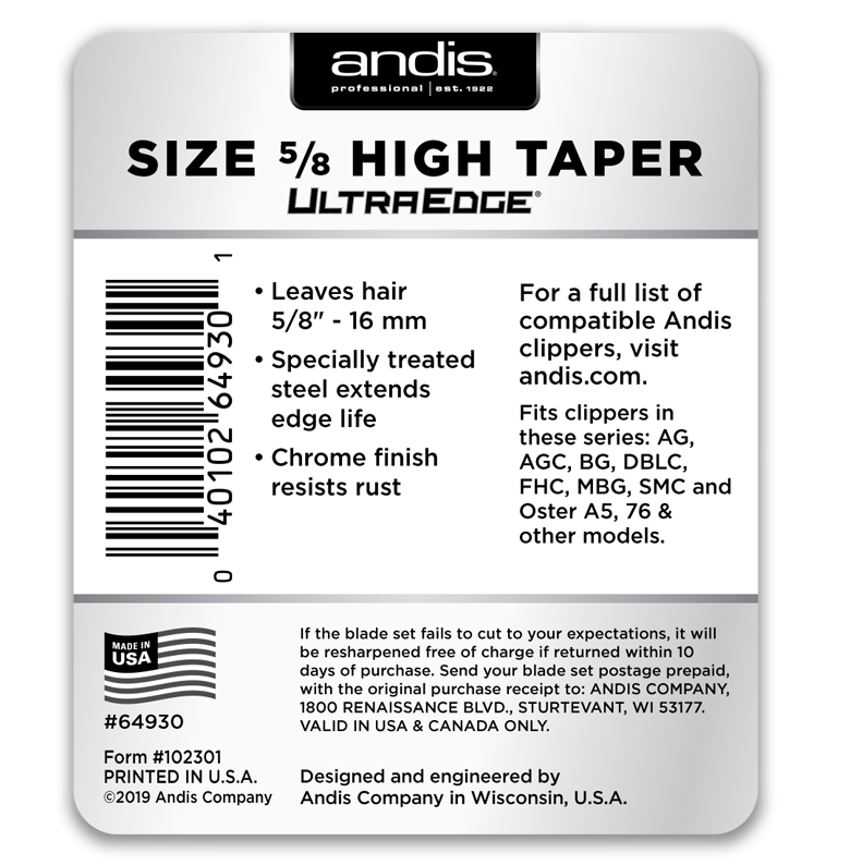 Andis UltraEdge® Detachable Blade, Size 5/8HT