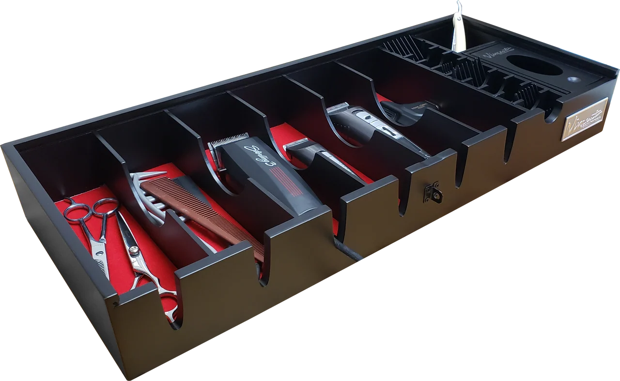 Vincent Professional Countertop Tray Station Organizer 8 (Black)