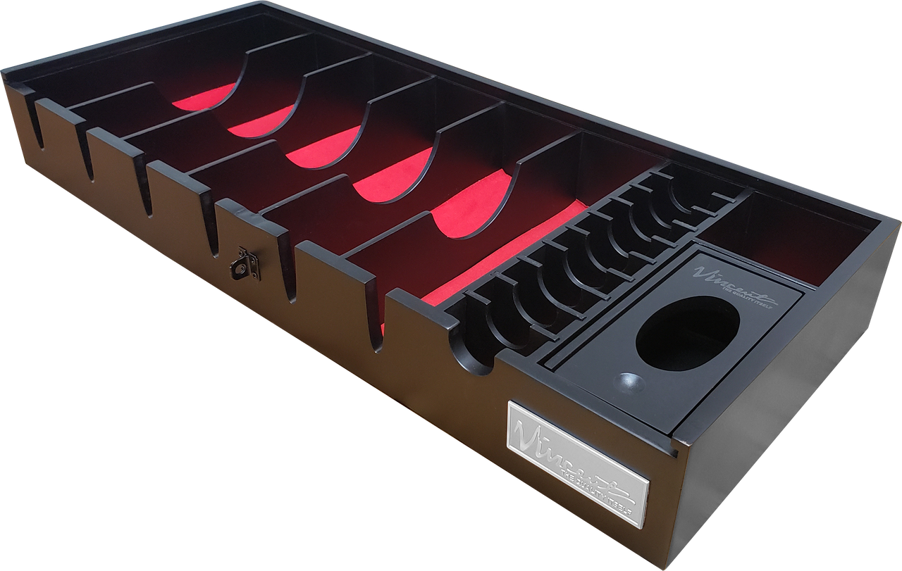 Vincent Professional Countertop Tray Station Organizer 8 (Black)