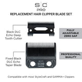 Echo Taper Black DLC Clipper Blade and Deep Tooth Cutter
