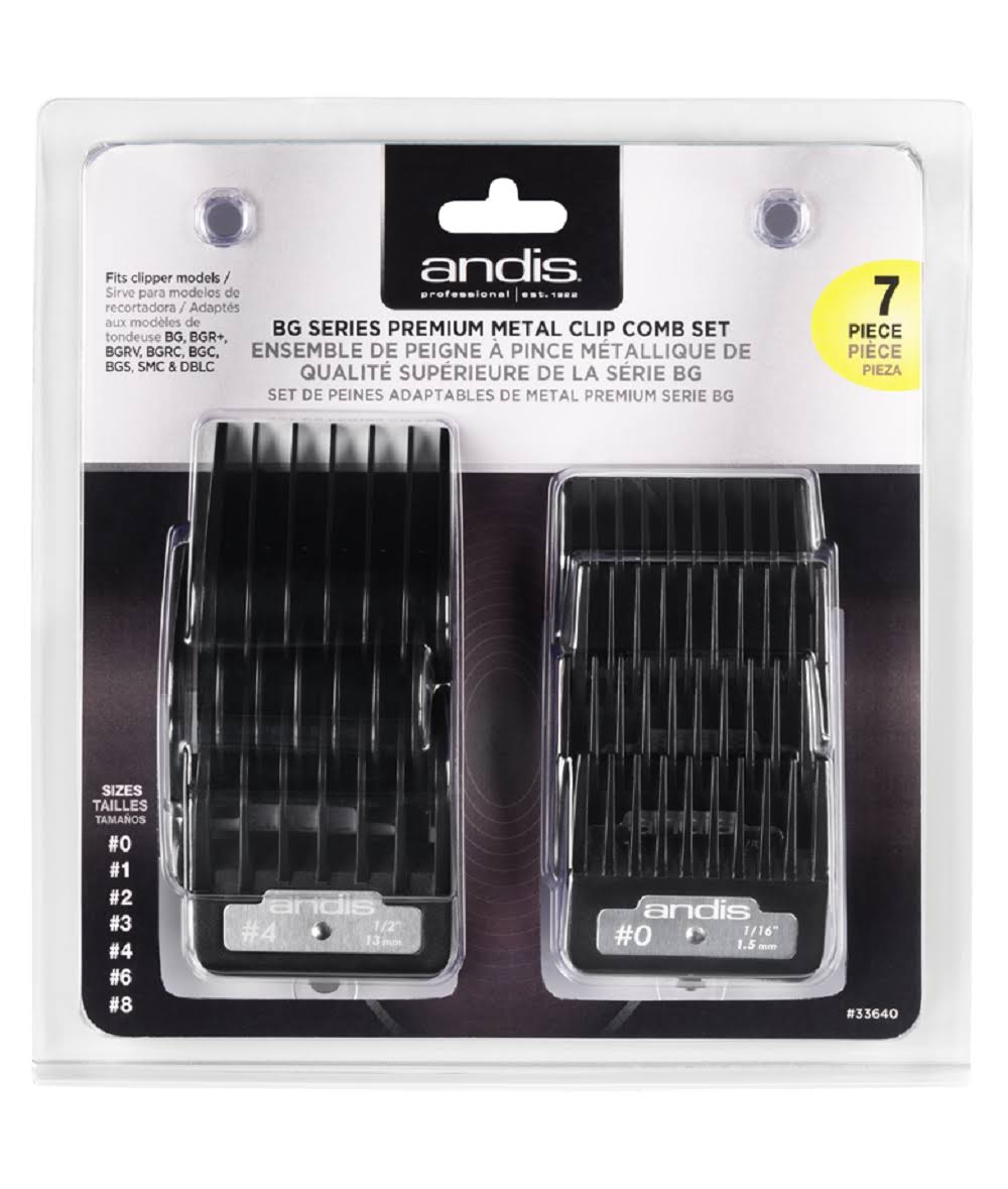 Andis BG Series Premium Metal Clip Comb Set