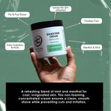 Rolda Menthol & Mint Shaving Cream For Sensitive Skin