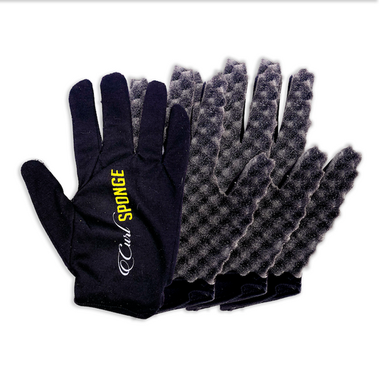 Bulk Black CURL SPONGE GLOVES