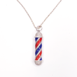 925 Silver Barber Pole pendant & chain
