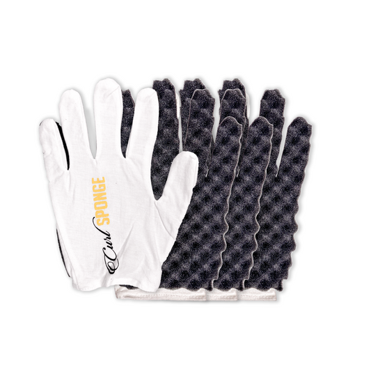 Bulk White CURL SPONGE GLOVES